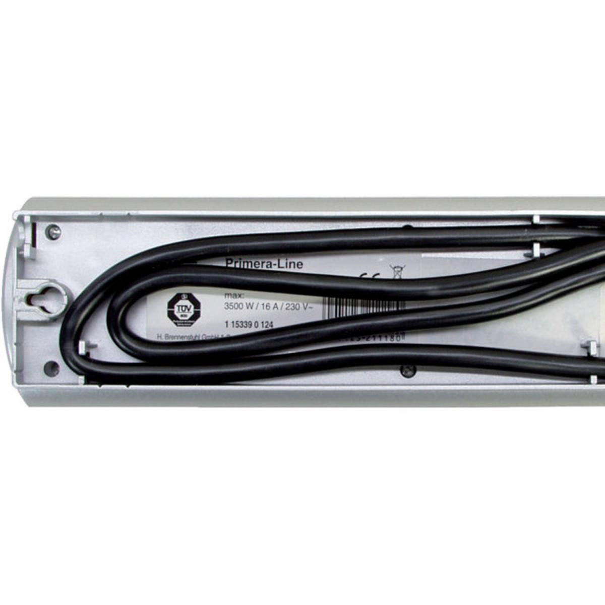 Brennenstuhl Steckdosenleiste Primera-Line mit Schalter 10-fach silber Bild 3