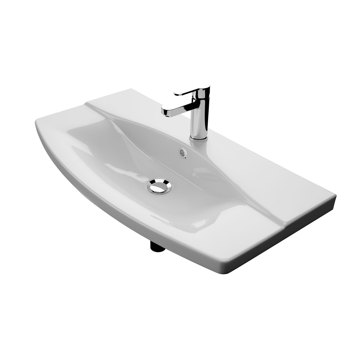 Pelipal Keramikwaschtisch Asti weiß halbrund Bild 1