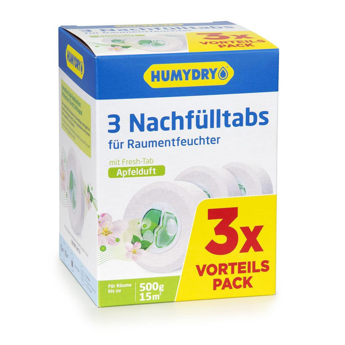 Humydry Nachfülltabs 3 x 500g Apfel