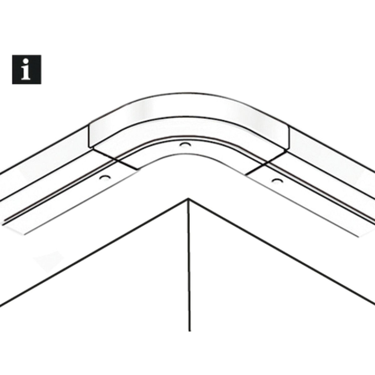 Gardinia Rundbogen GE1 13,5/13,5 cm für Verlängerung weiß Bild 2