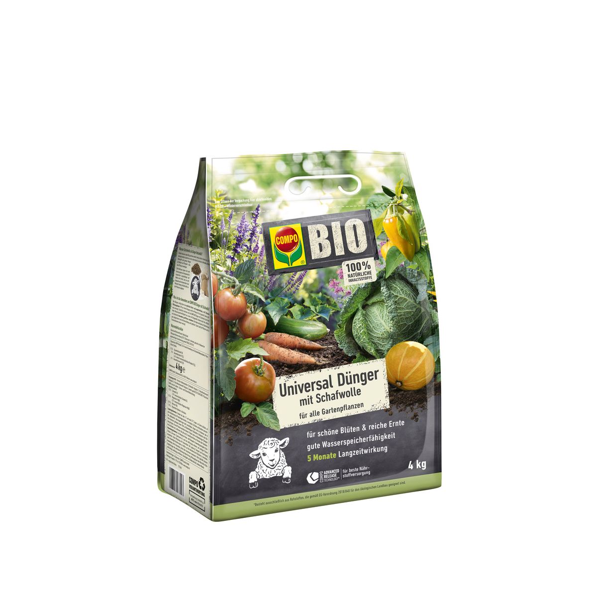 Compo BIO Universal Langzeit-Dünger mit Schafwolle 2 kg