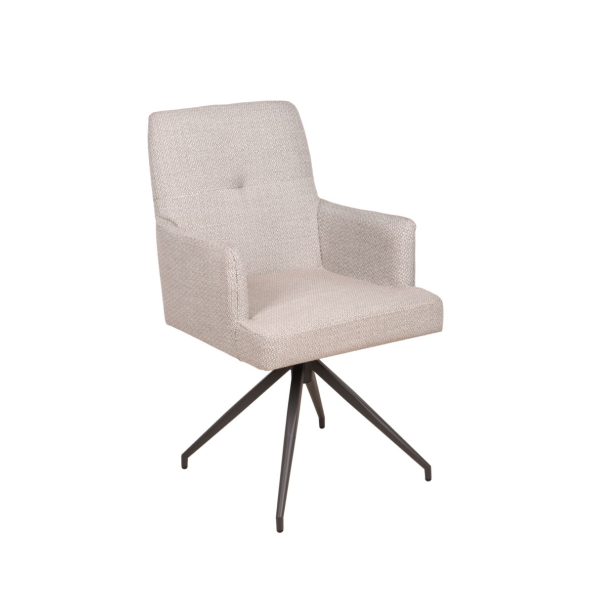 Garden Pleasure Drehstuhl ZEVIO, hellgrau, 2er Set Rostfreier Stahl, pulverbesch.