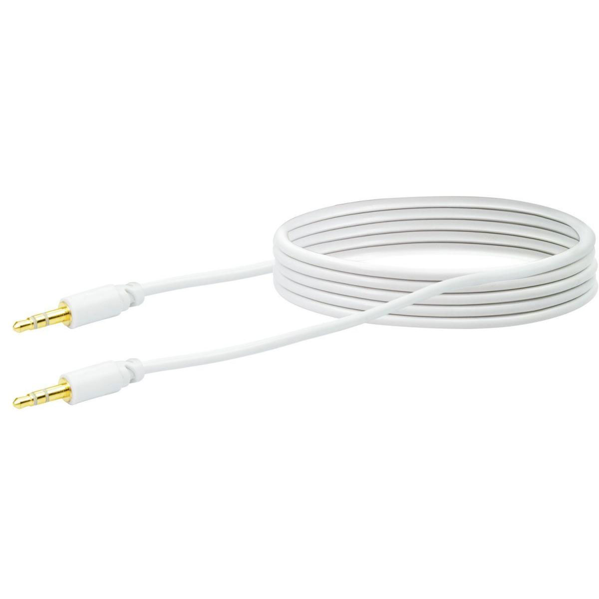 Schwaiger A-Audio-Anschlusskabel Stereo 1,5 m weiß vergoldet
