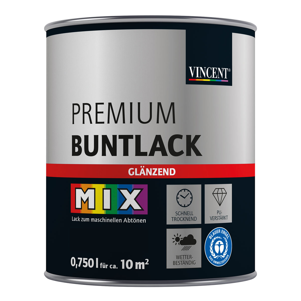 Vincent  Lack Premium Buntlack Mix It glänzend 0,75 l Bild 1