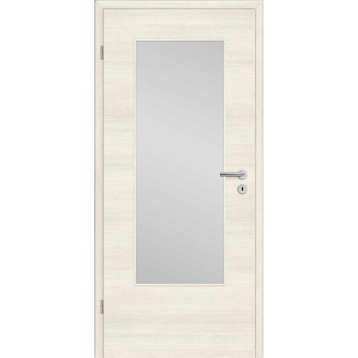 Borne Zimmertür CPL Berglärche quer mit Lichtausschnitt 73,5 x 198,5 cm DIN links