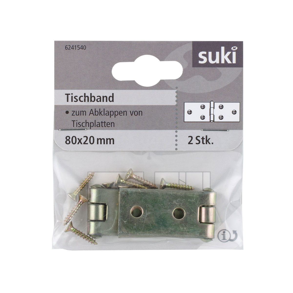 Suki Tischband verzinkt 8 x 2 cm 2 Stück Bild 1