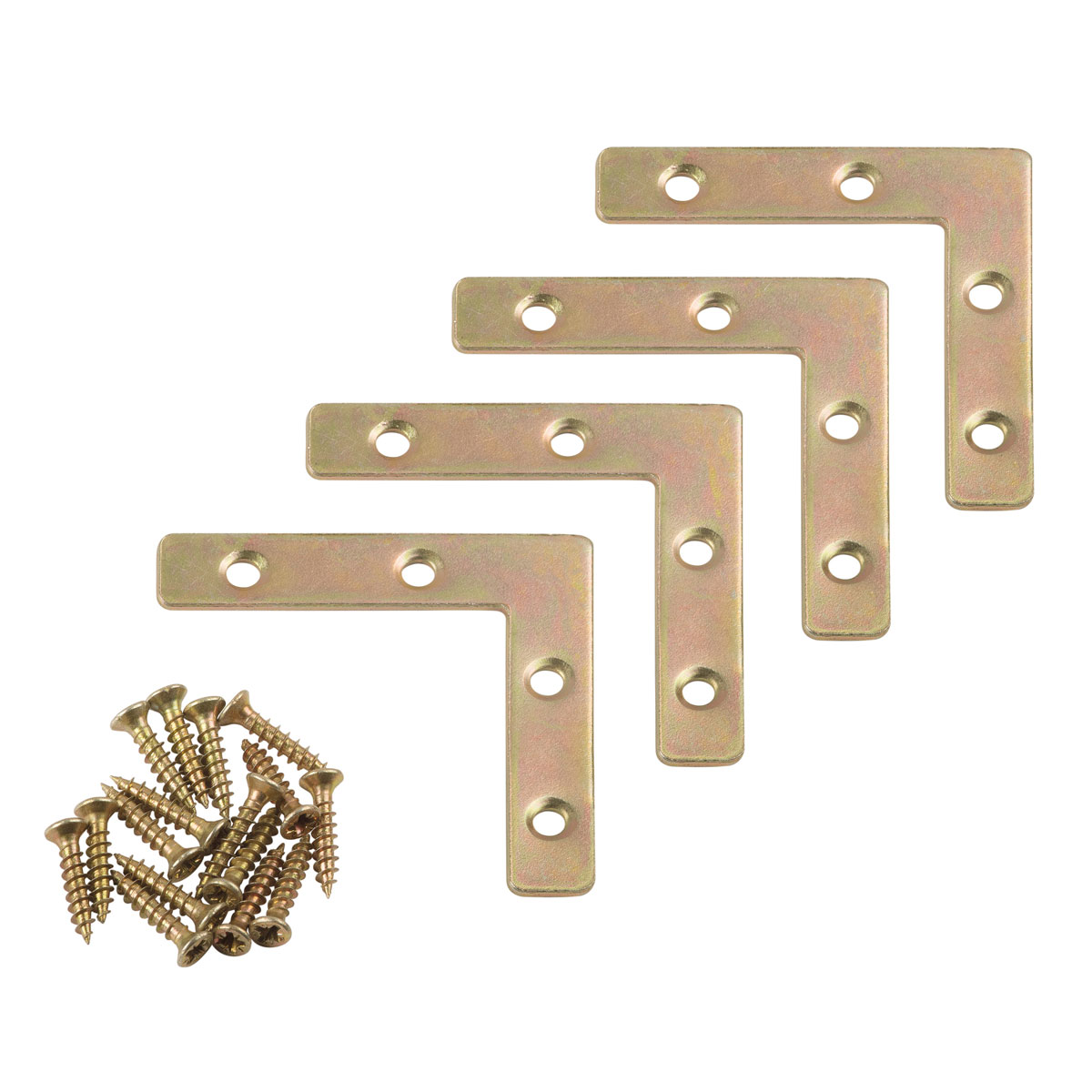 Suki Möbelwinkel vermessingt flach 1,5 mm 4 Stück Bild 3