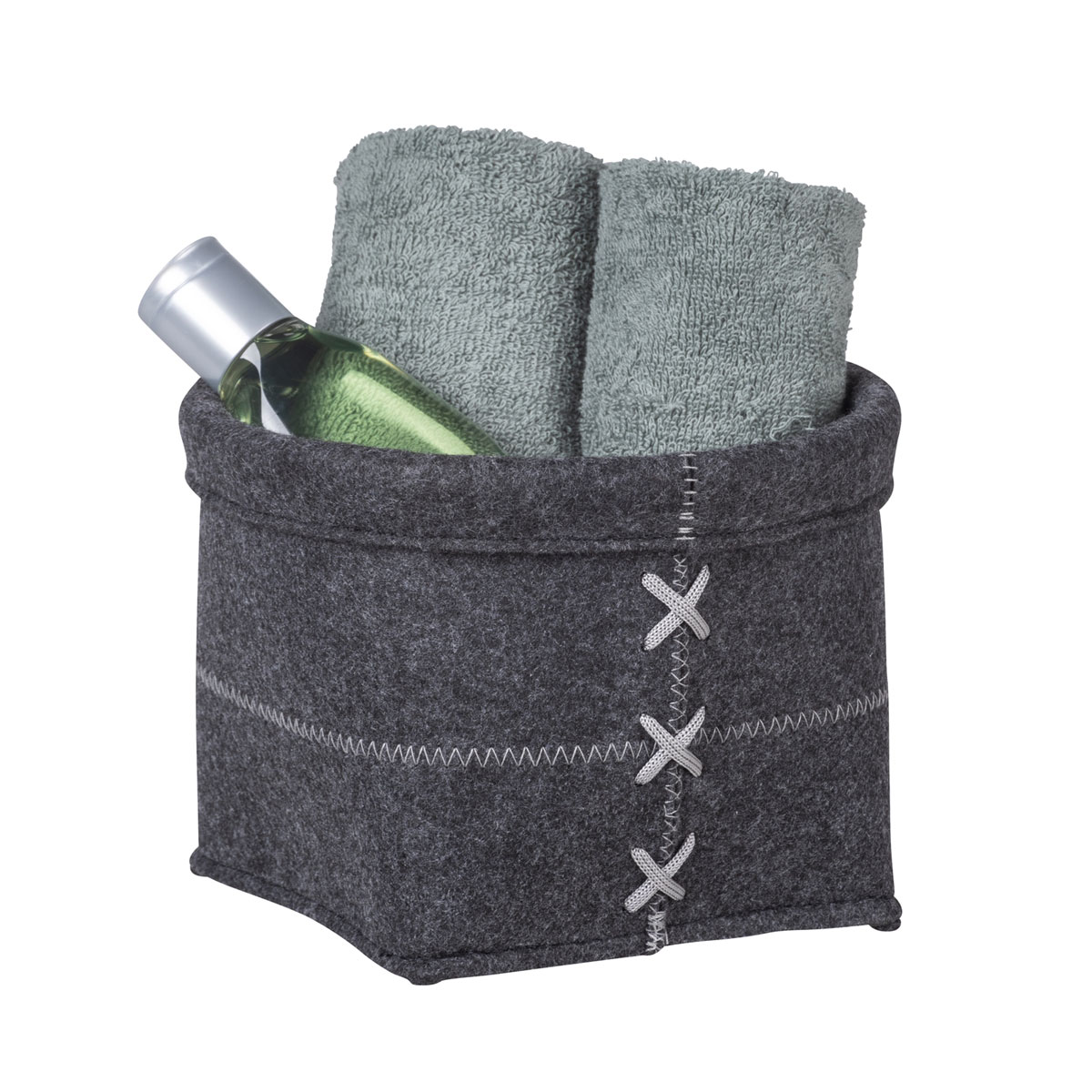 Wenko Aufbewahrungskorb Mara M anthrazit Bild 4