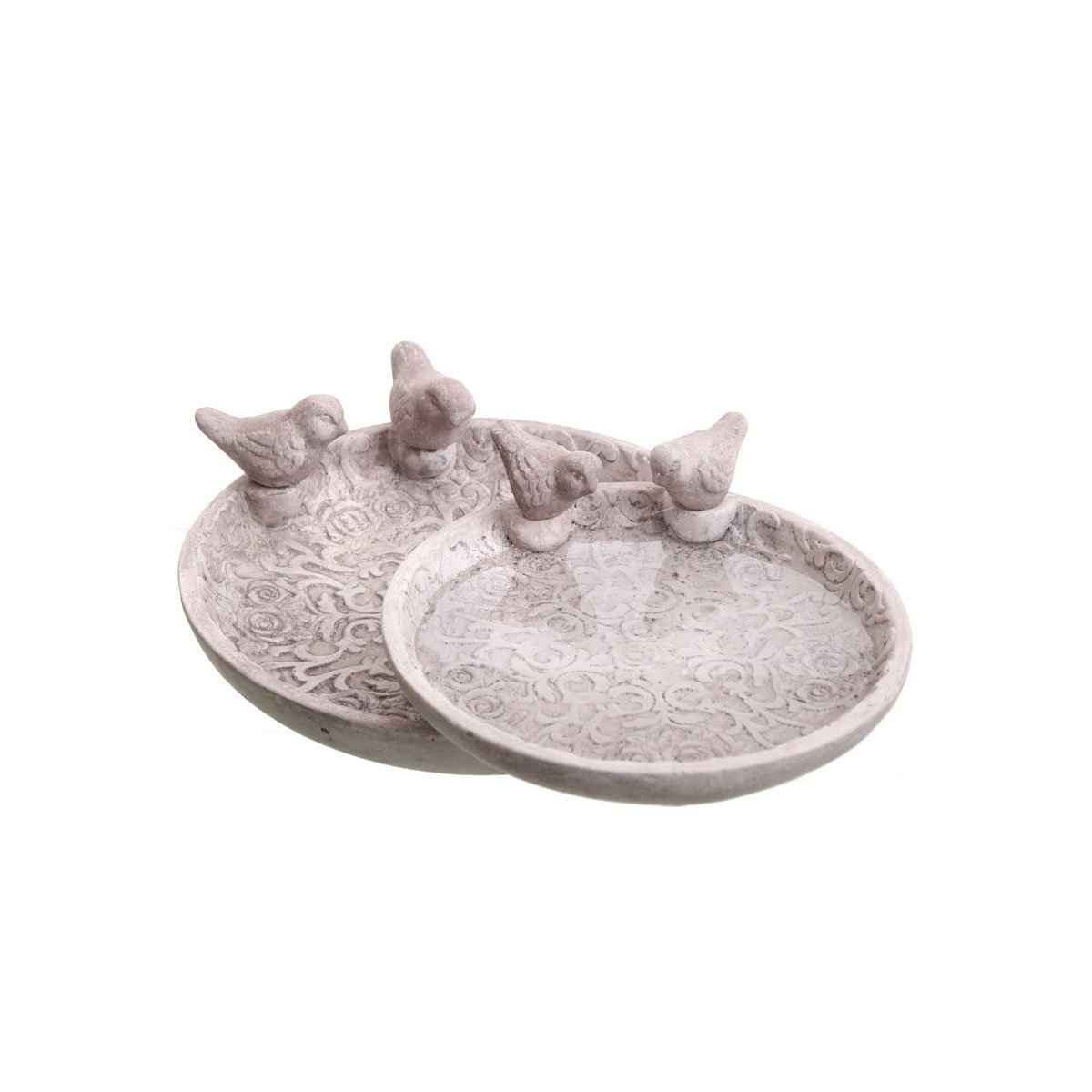 Vogeltränke Durchmesser 24 x 7,5 cm grau