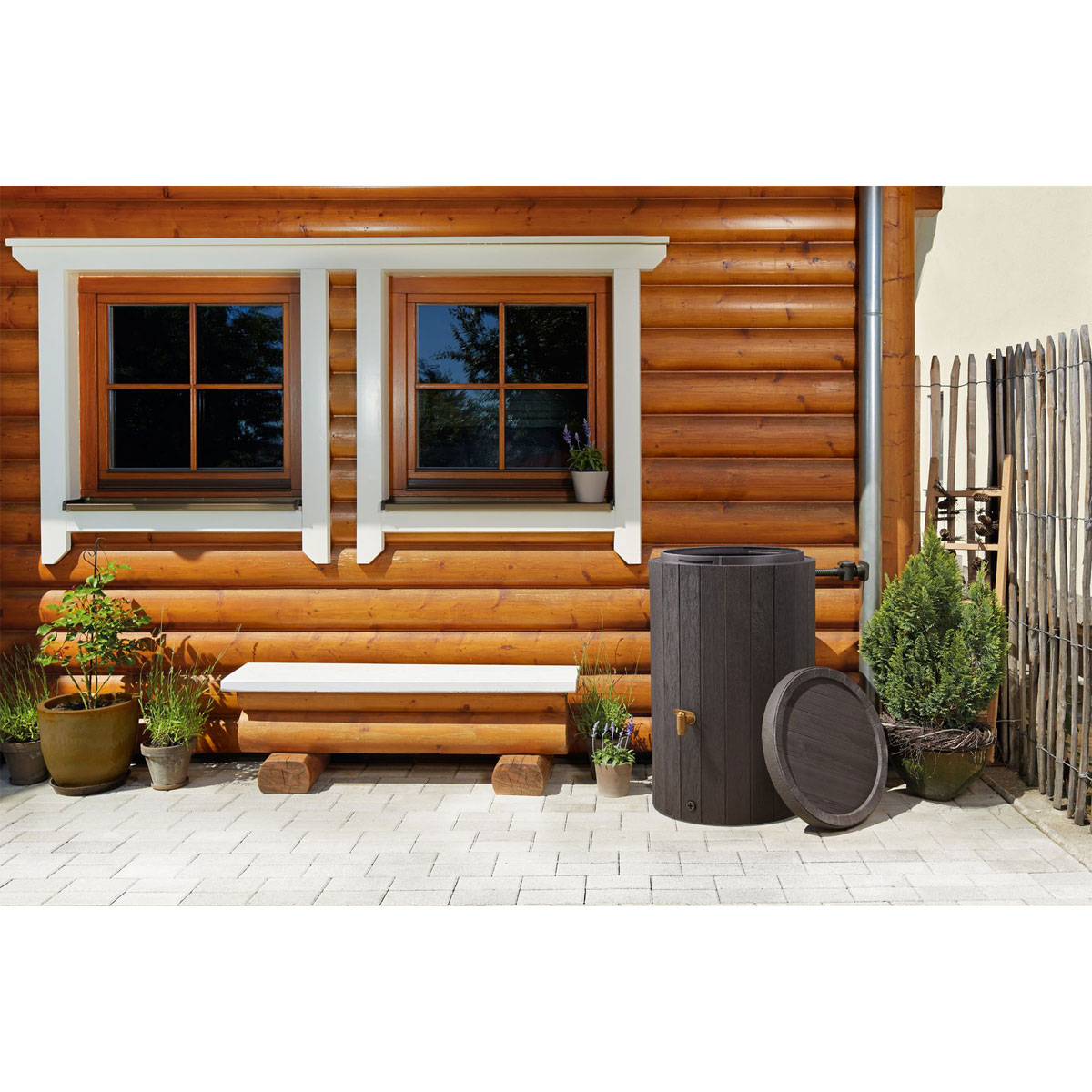 4rain Regenspeicher Madera 220 L braun Bild 4