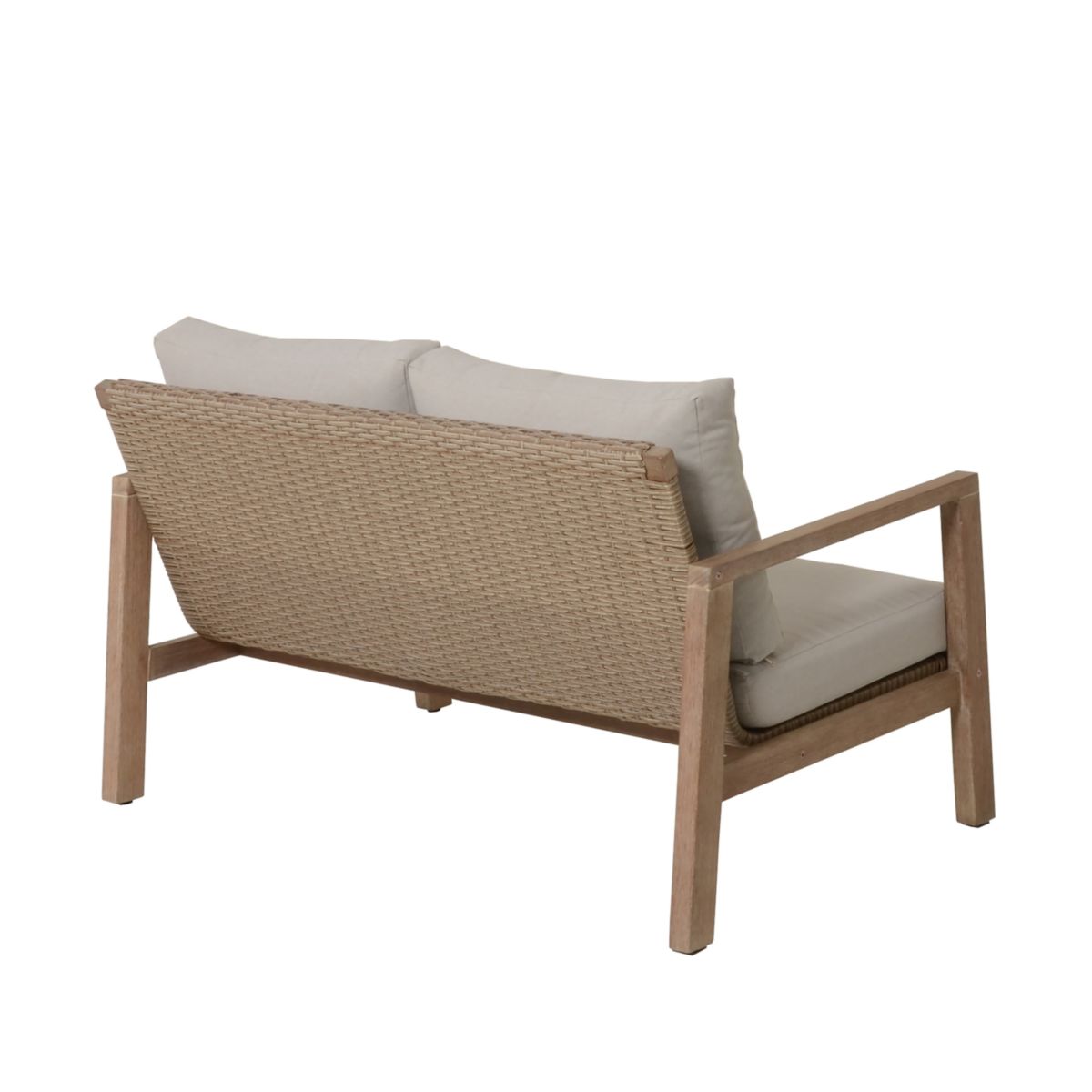 Garden Pleasure Lounge-Set SAN MATEO, 4-teilig, Eukalyptus,Geflecht,Polyester100% Bild 3