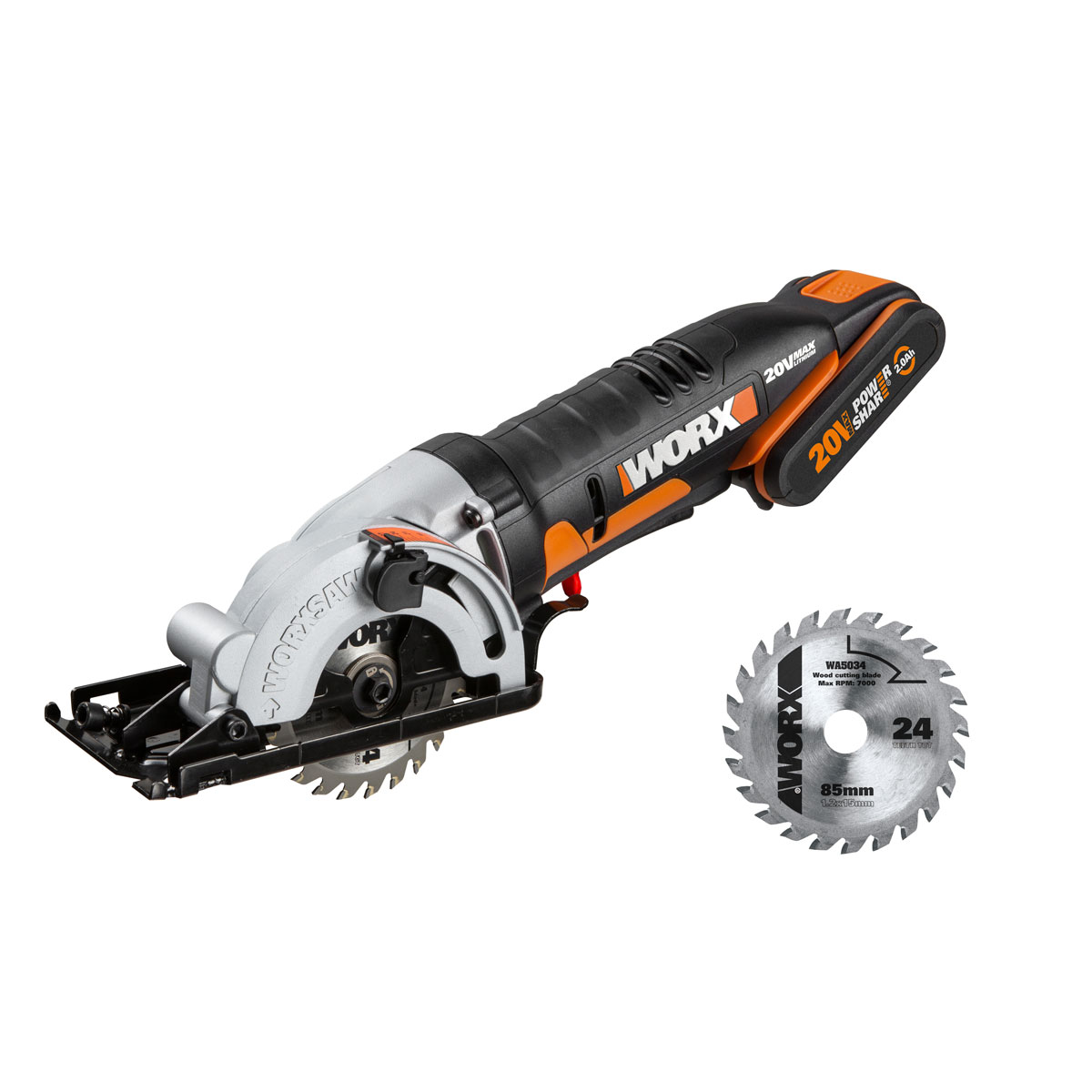 Worx Akku Mini-Handkreissäge Set WX527