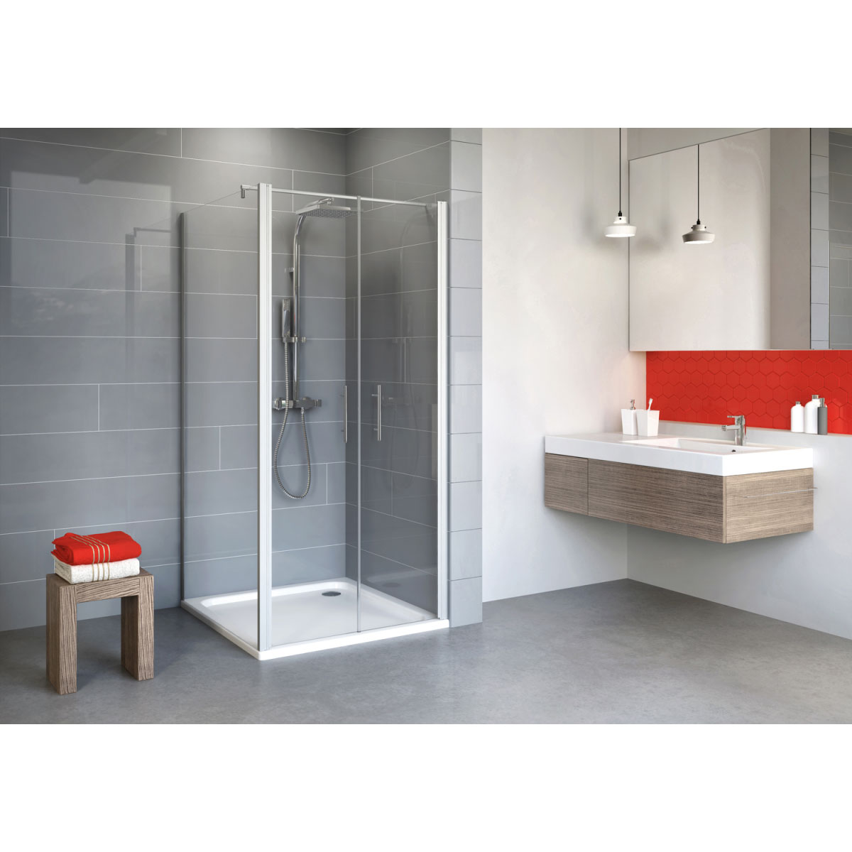 Schulte Pendeltür Alexa Style 2.0 inkl Seitenwand 192 x 80 cm