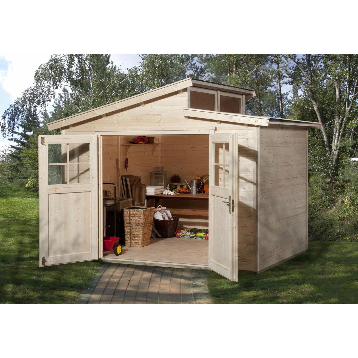 Weka Gartenhaus 226 327 x 231 x 252 cm braun