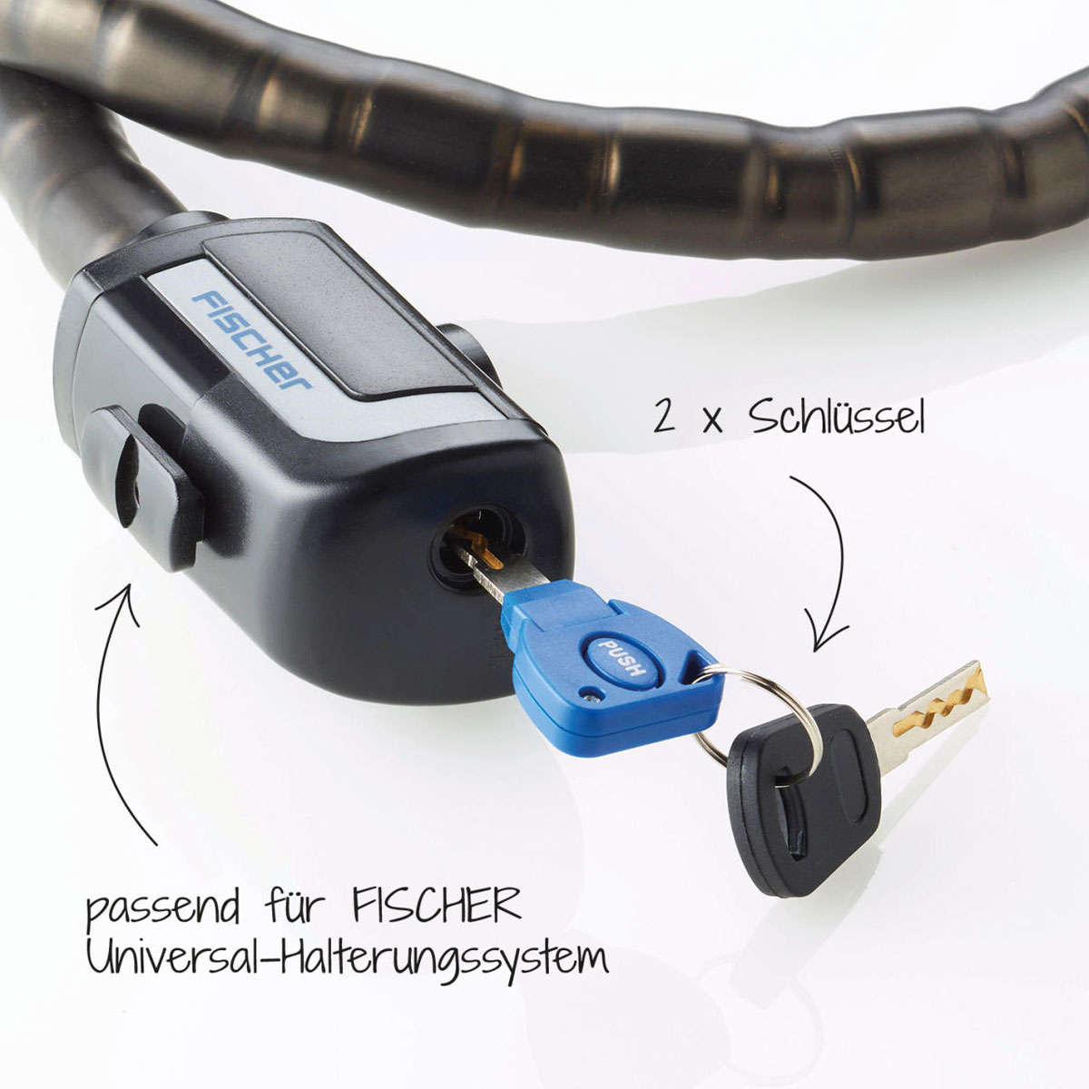 Fischer Bikes Gliederschloss 90 cm 24 mm Bild 3