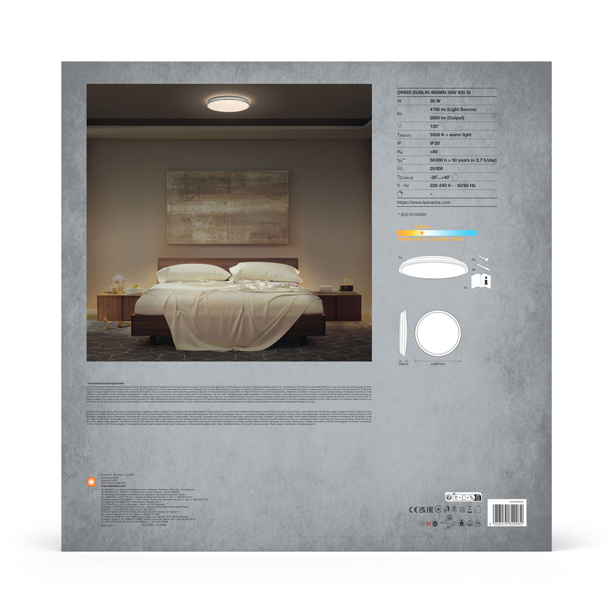 Ledvance Orbis Dublin 490 mm 36W  830 Silber Bild 11