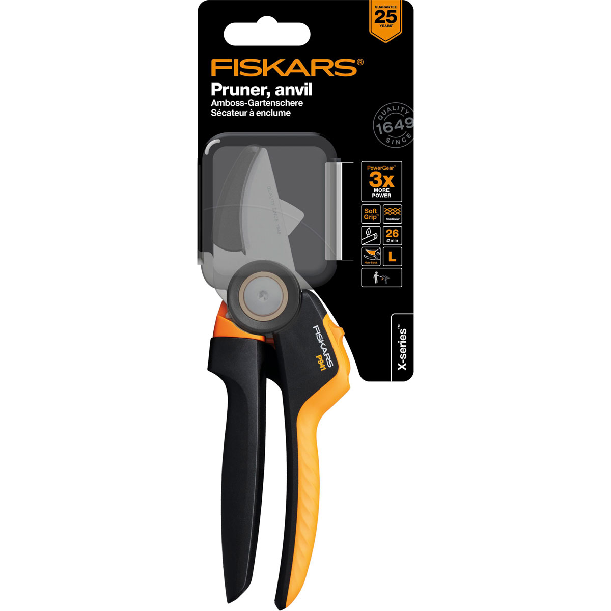 Fiskars Gartenschere X-Series Power Gear P941 Amboss Bild 2