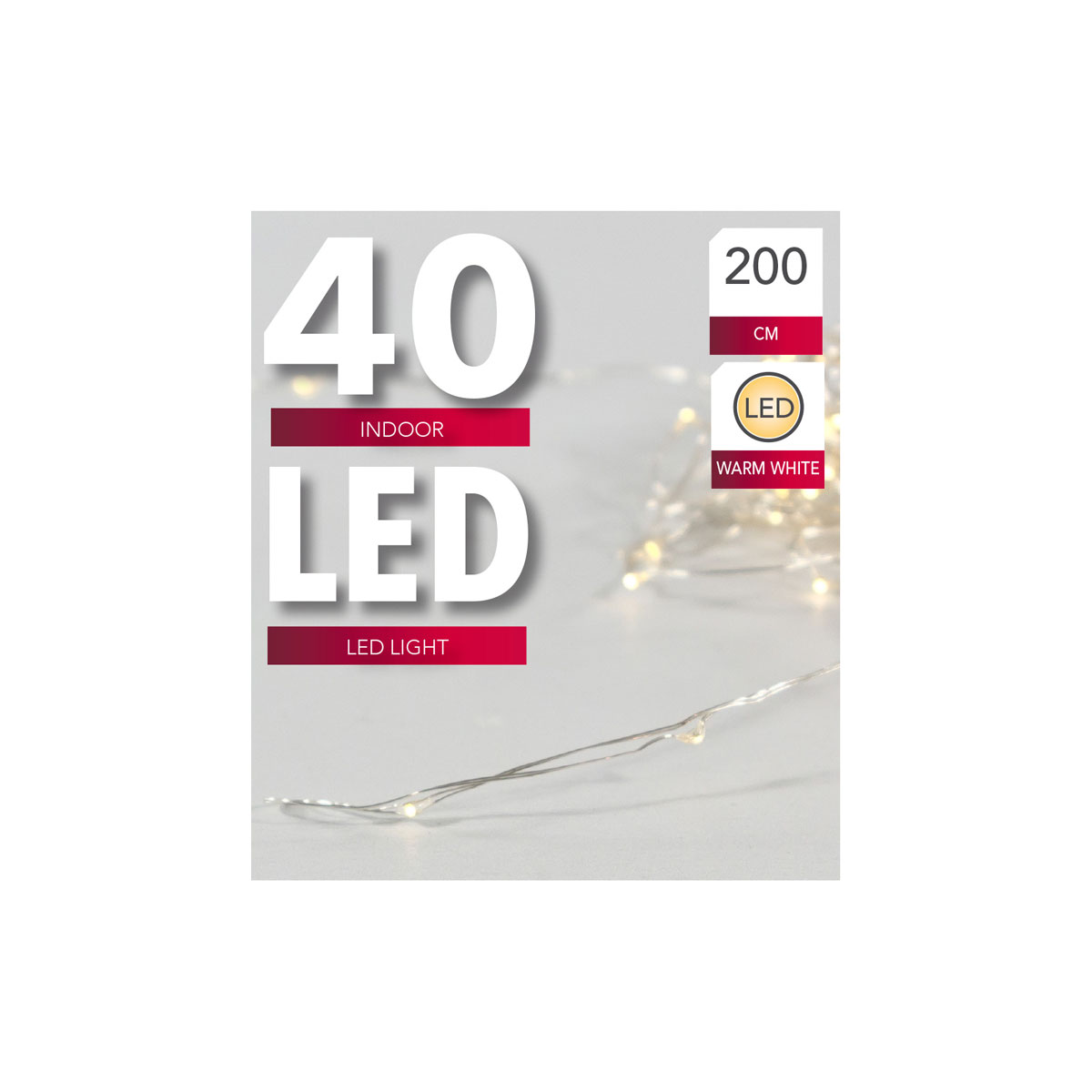 Drahtbeleuchtung 40 LEDs warmweiß Bild 4