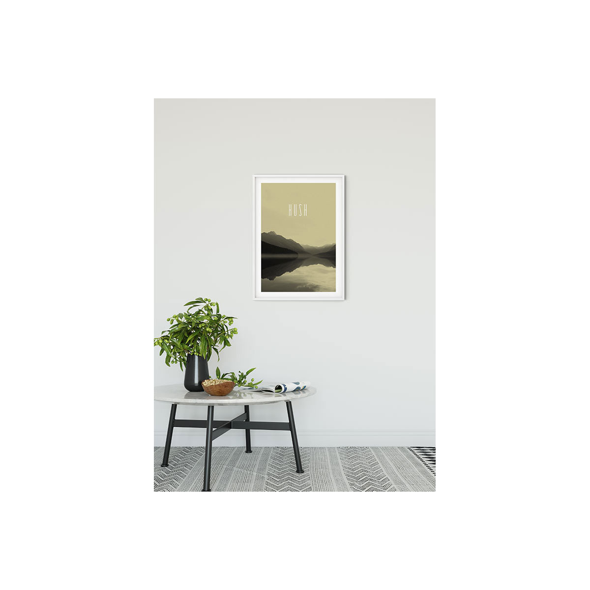 Komar  Wandbild Word Lake Hush Sand 40x50 cm
