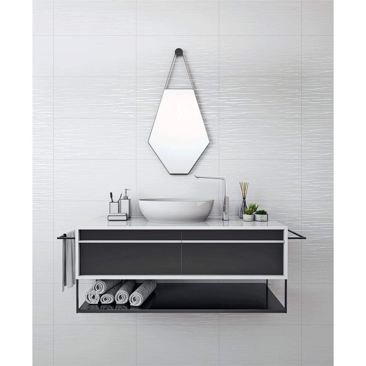 Wandfliese Appeal white satin 30 x 60 x 0,8 cm rektifiziert Bild 2