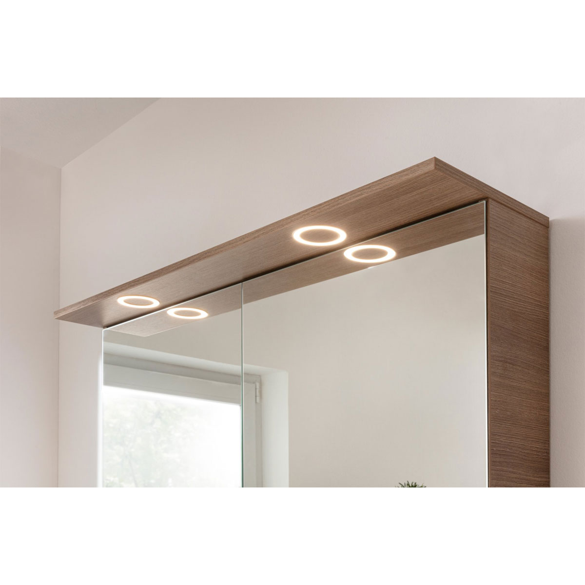 Fackelmann Set Badmoebel-Set Vita 120cm Breite bestSPS WBU+Gussmarmor-WT SummerOak grifflos Bild 4