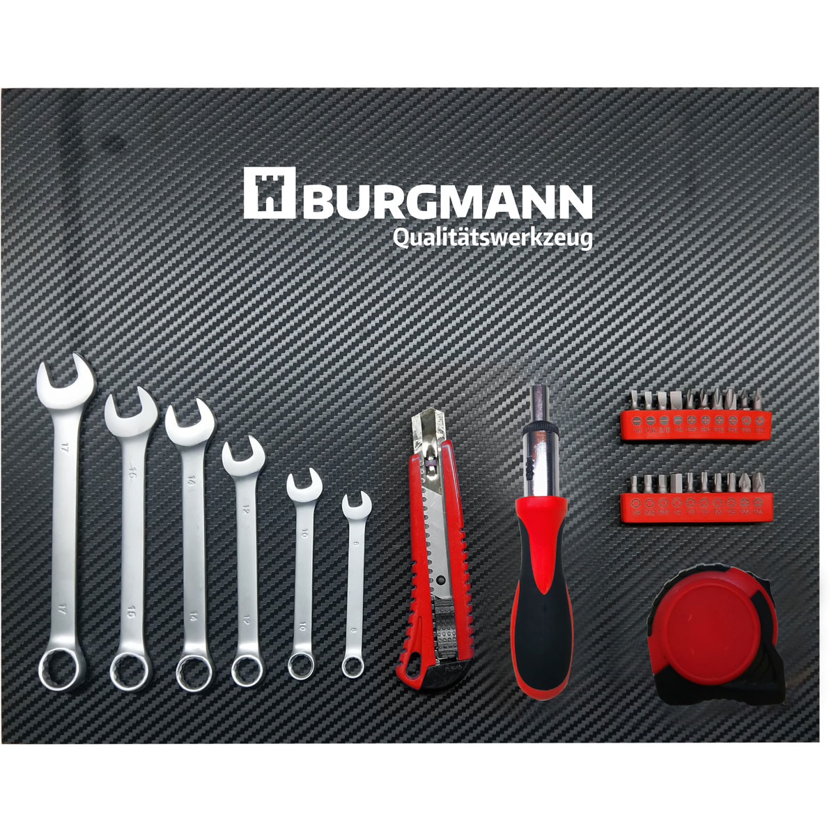 Burgmann Werkstattwagen-Set 7 Schubladen 12-teilig Bild 2