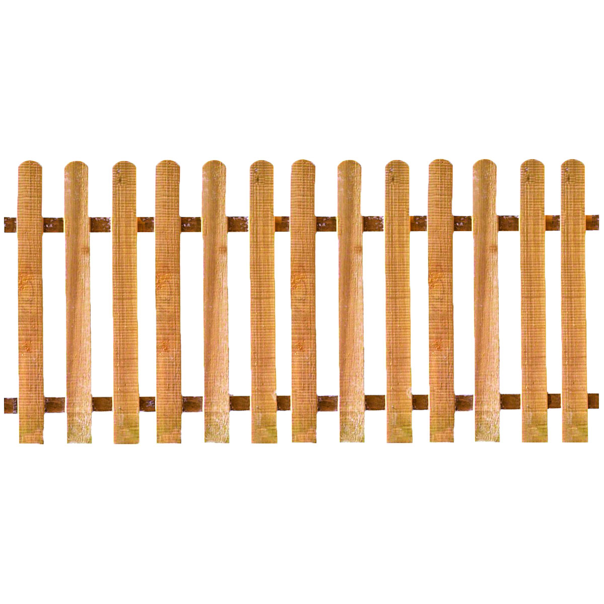 TETZNER & JENTZSCH Staketenzaun „LUKA“, Eiche, 200x100 cm, gerade, Latten 20/90 mm