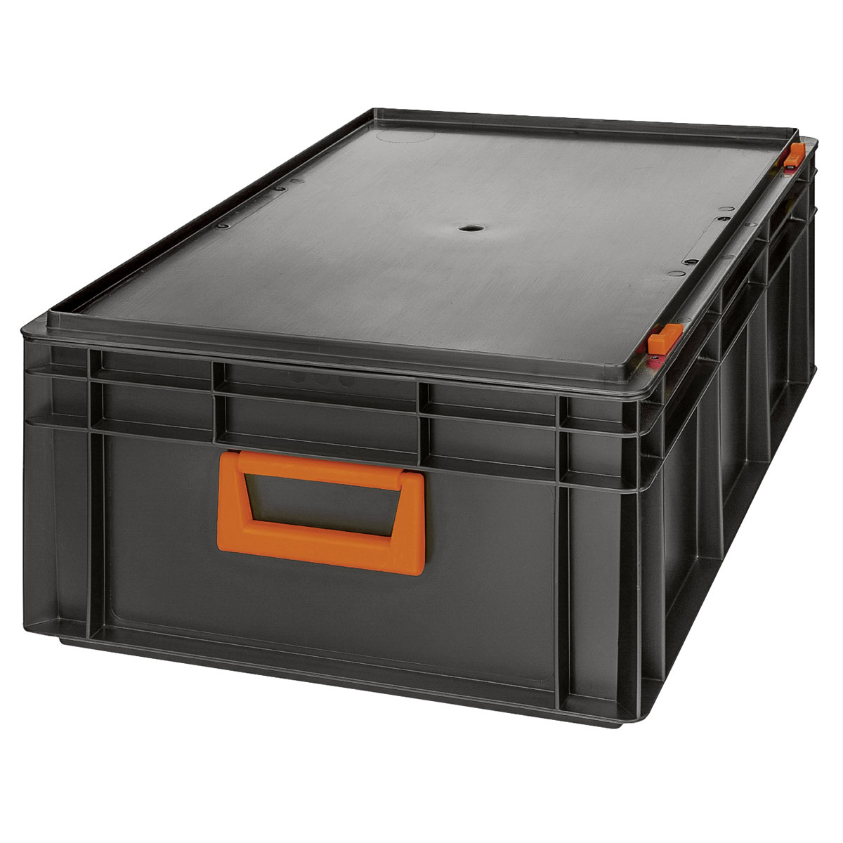 Tood Systemkoffer Newbox PC 42 2M stapelbar 60 x 40 x 23,3 cm schwarz-orange