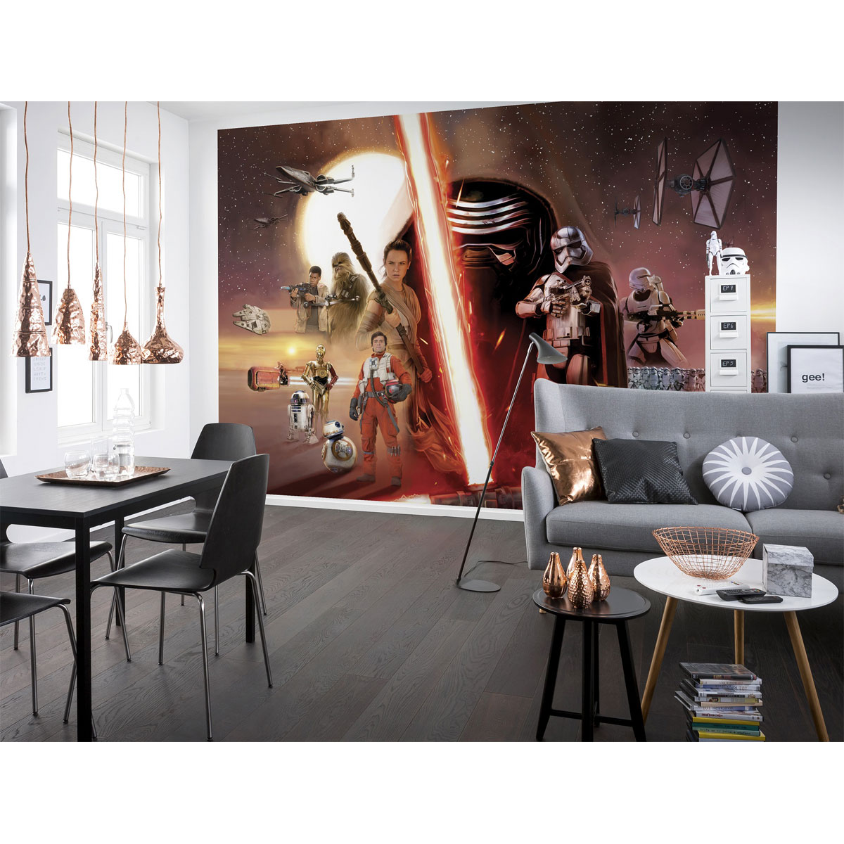 Komar  Papier Fototapete Star Wars EP7 Collage 368x254 cm