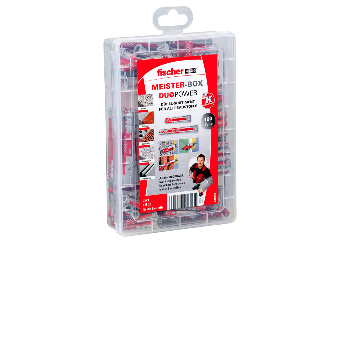 Fischer Sortimentsbox DuoPower kurz/lang 150-teilig