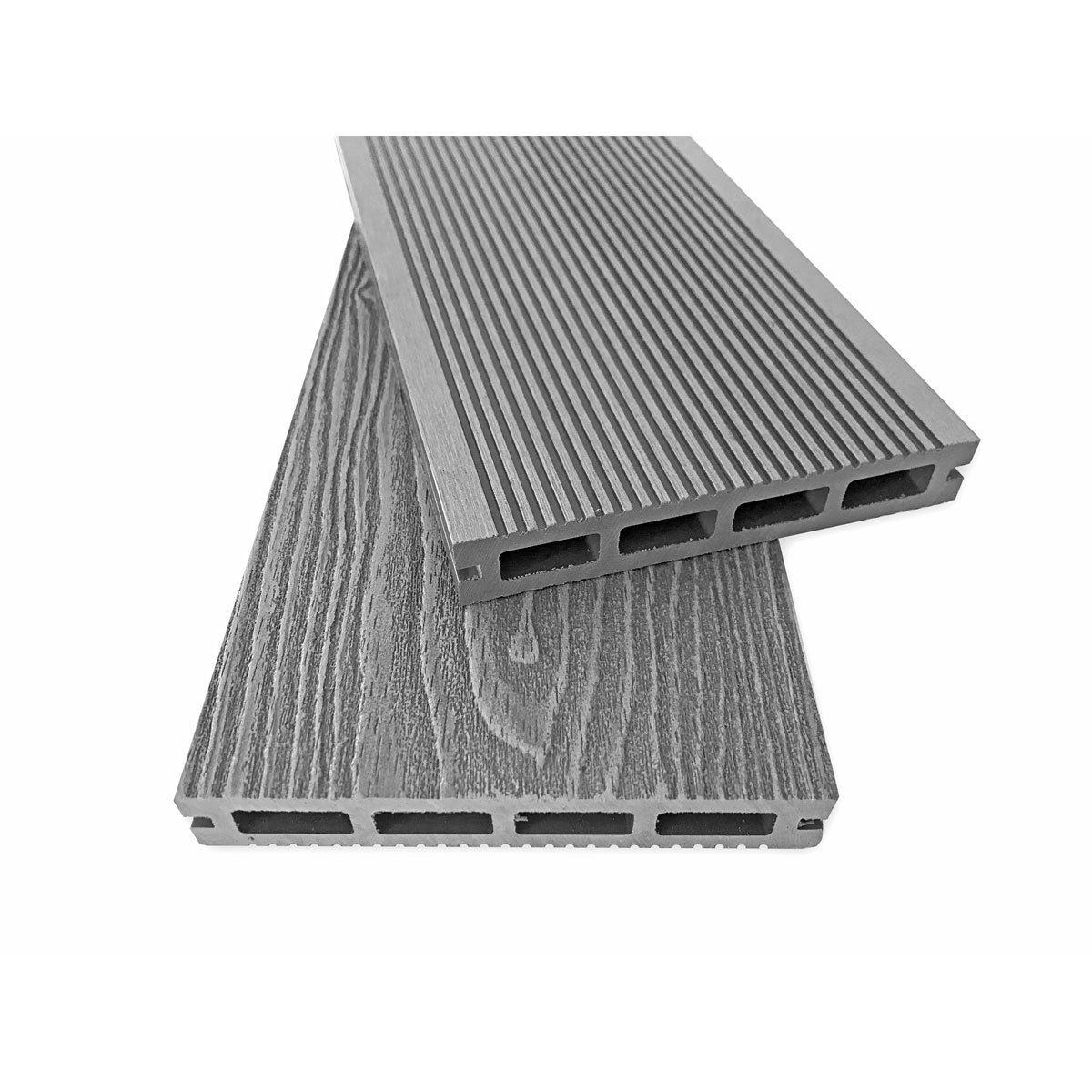 Hartmann WPC-Terrassendiele grau geriffelt 200 x 14,5 x 2,3 cm Bild 1