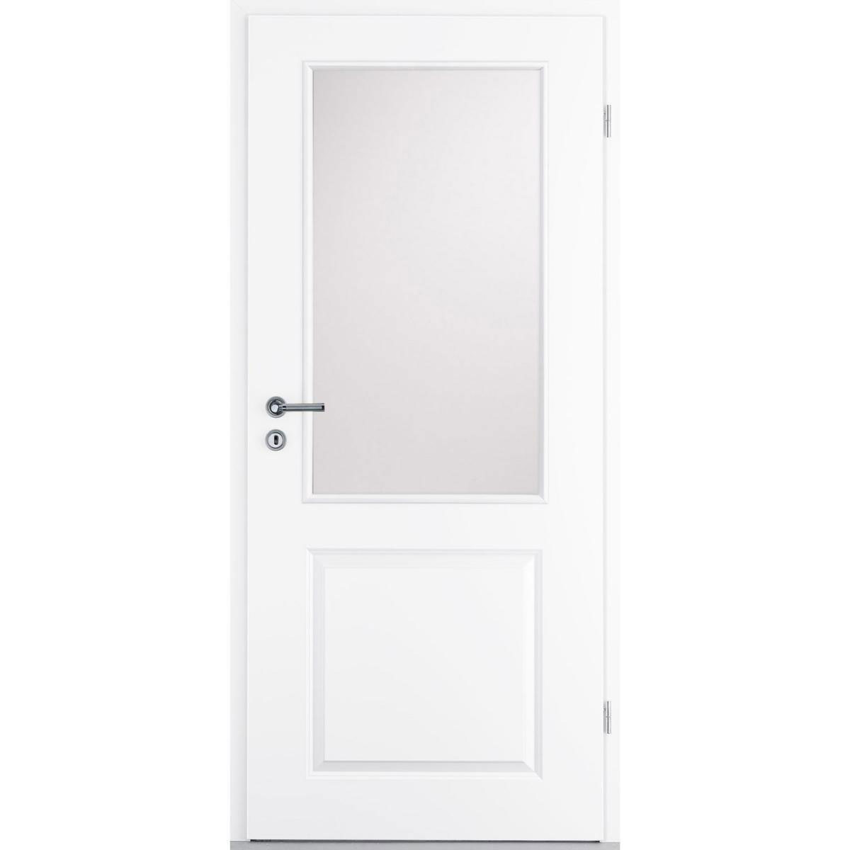 Borne Zimmertür Palais Weißlack mit Lichtausschnitt 98,5 x 198,5 cm DIN rechts