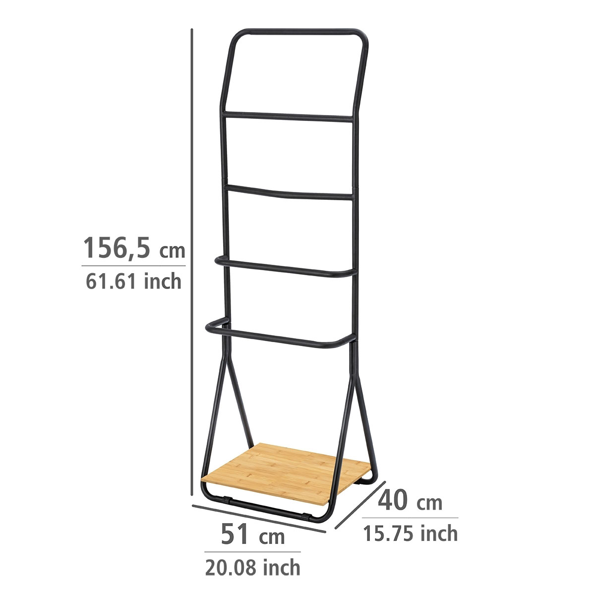 Wenko  Handtuchhalter Verona Schwarz Handtuchständer 4 Stangen Bild 5