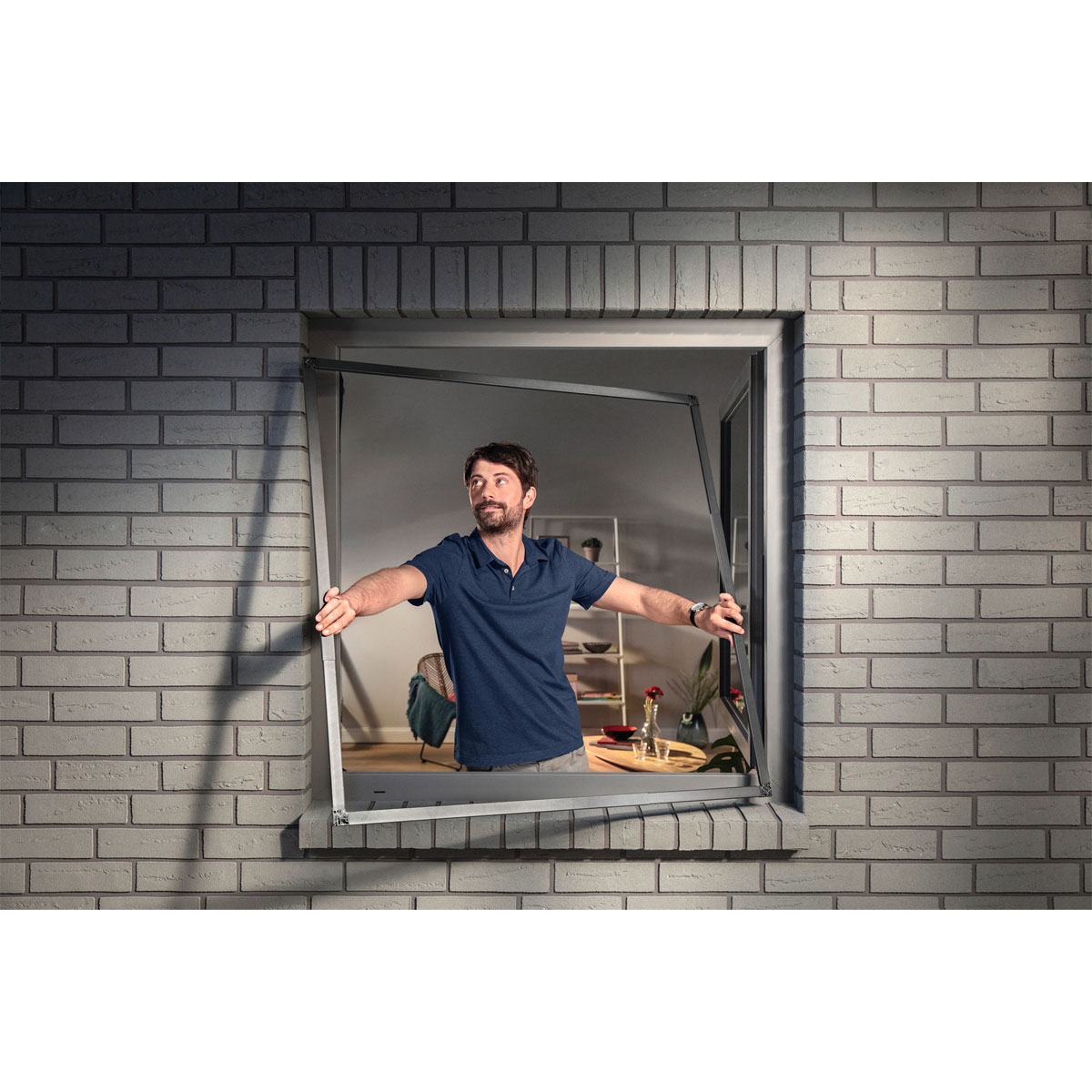 Tesa Insektenschutzfenster FALT weiß stufenlos verstellbar Bild 7