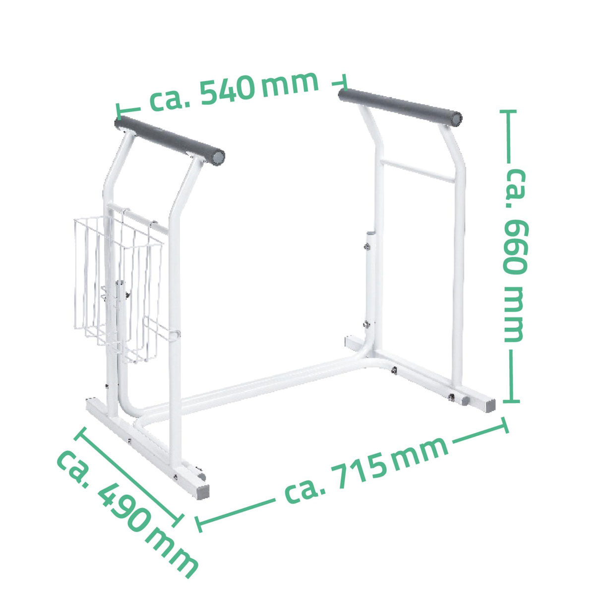 Ridder  Mobile WC-Aufstehhilfe inkl Ablagekorb weiß Bild 5