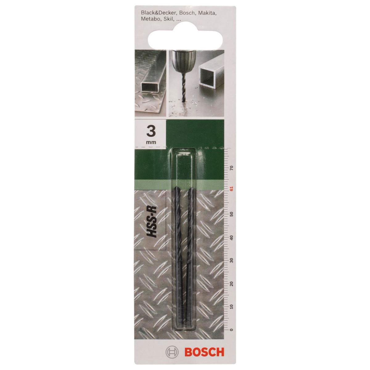 Bosch  DIY Metallbohrer HSS-R Durchmesser 3 x 61 mm Bild 2