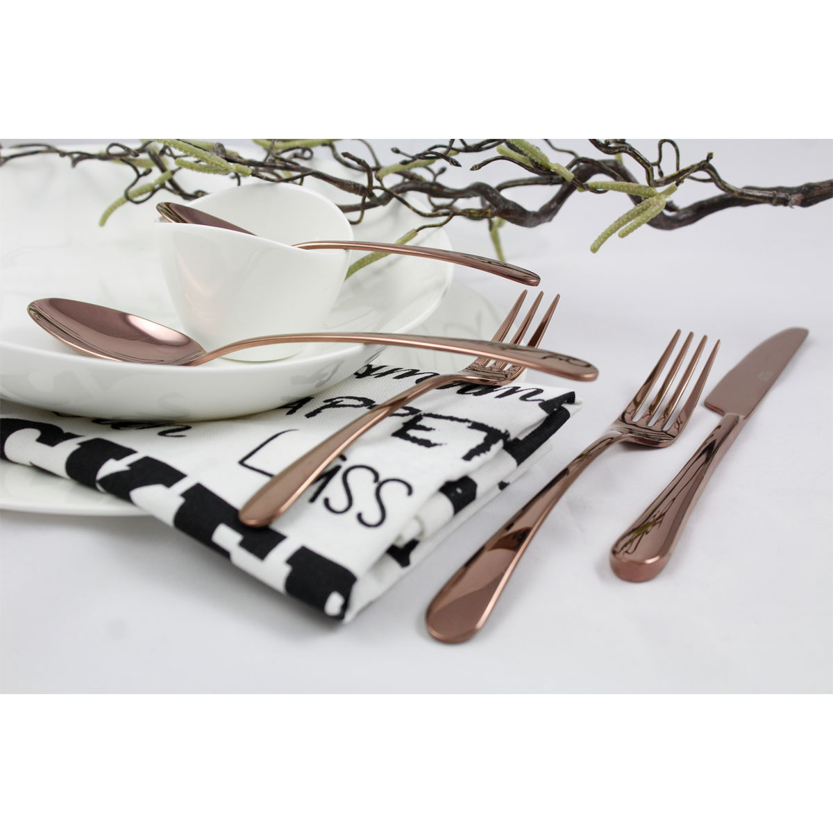 Mulex Besteckset „Astoria“ Kupfer poliert, 20-teilig, im Geschenkkarton Bild 3