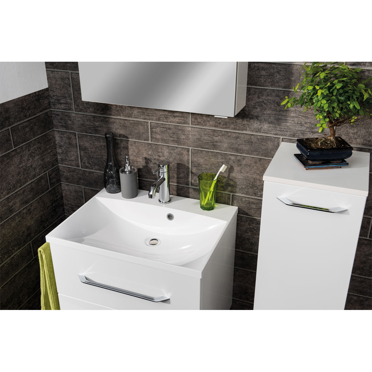 Fackelmann Midischrank B.clever 30,5 x 81 x 32 cm weiß Bild 3