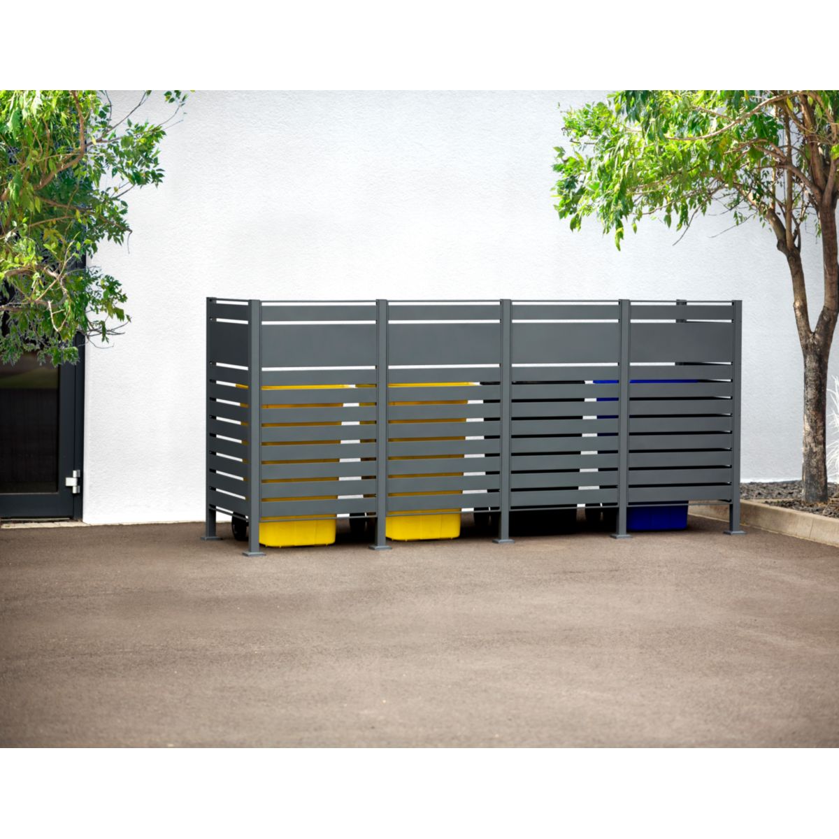 Westmann Mülltonnenverkleidung Planum 4x 240 L 1er Box 90x330x150 cm Bild 2