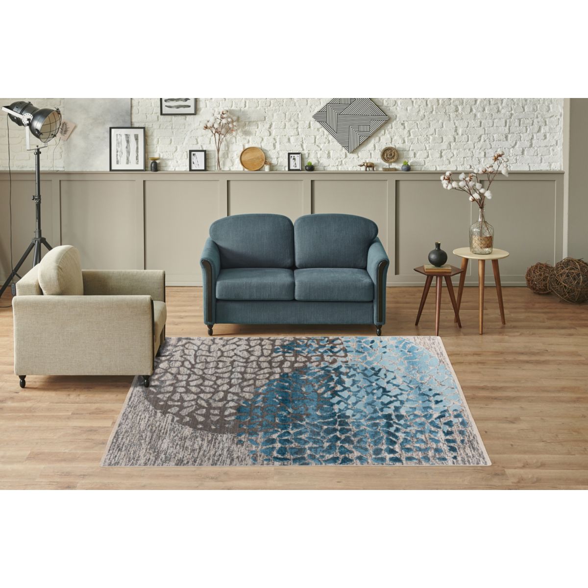 Milan 425 Multi / Blau 160 x 230 cm Bild 2