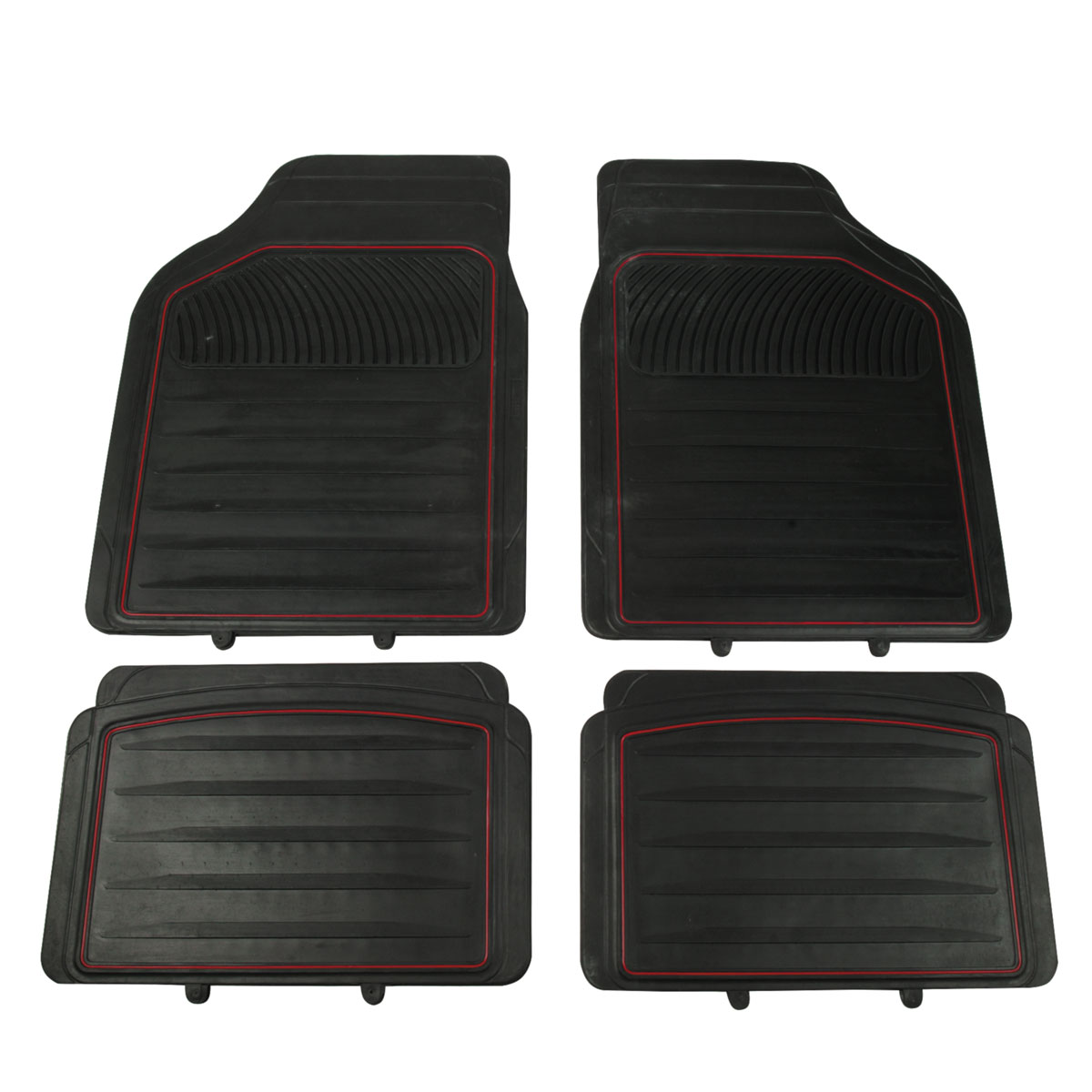 Cartrend  Gummimatte schwarz grau 4-teilig