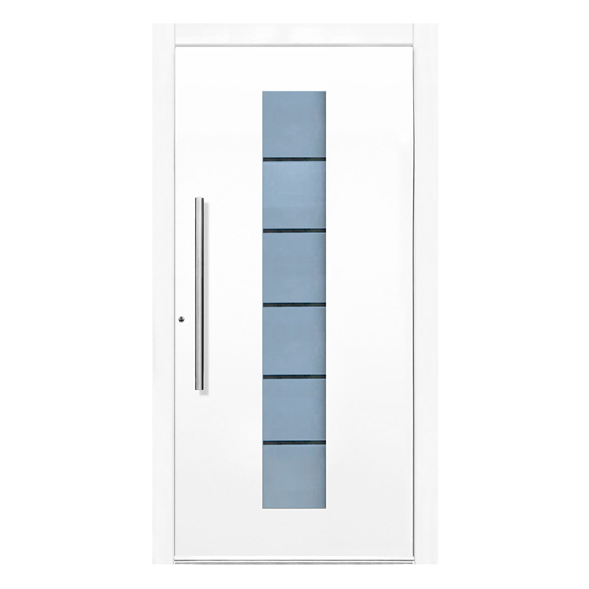 Aluminium-Sicherheitshaustür 108 Lucca weiß 110 x 210 cm Bild 1