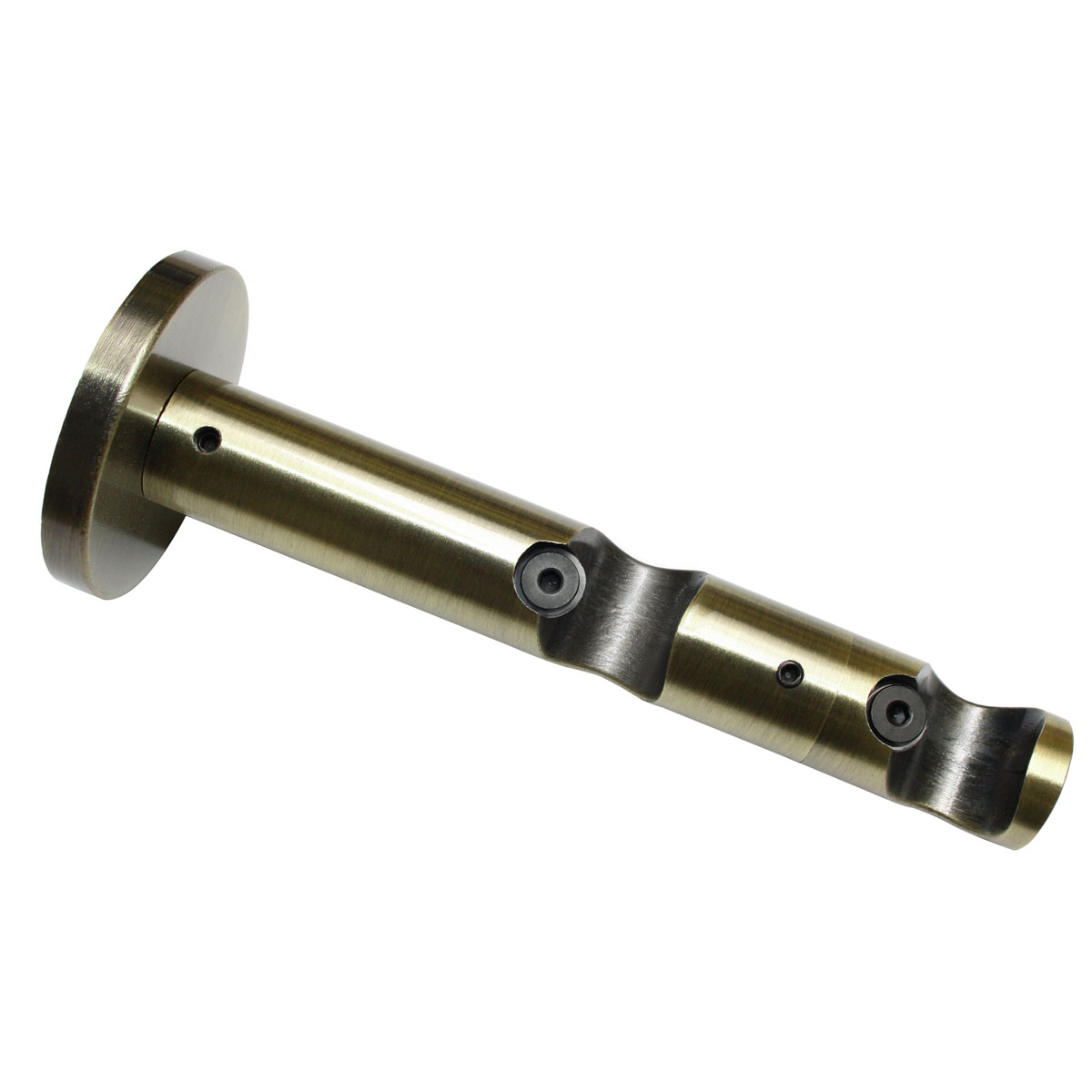 Gardinia Doppelträger Memphis 2 läufug für Durchmesser 16 mm messing-antik