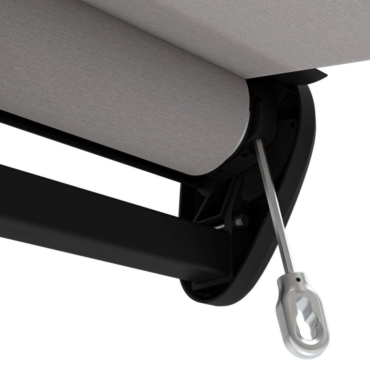 Durabil Halbkassettenmarkise Mistral anthrazit 500x300 cm, Design Moring Fog Bild 5