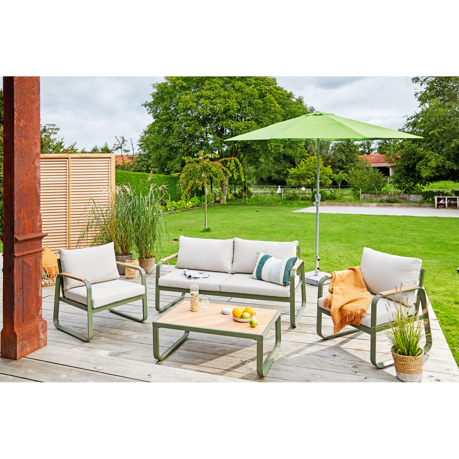 Haveson Gartenschirm Jungle anthrazit Bild 5