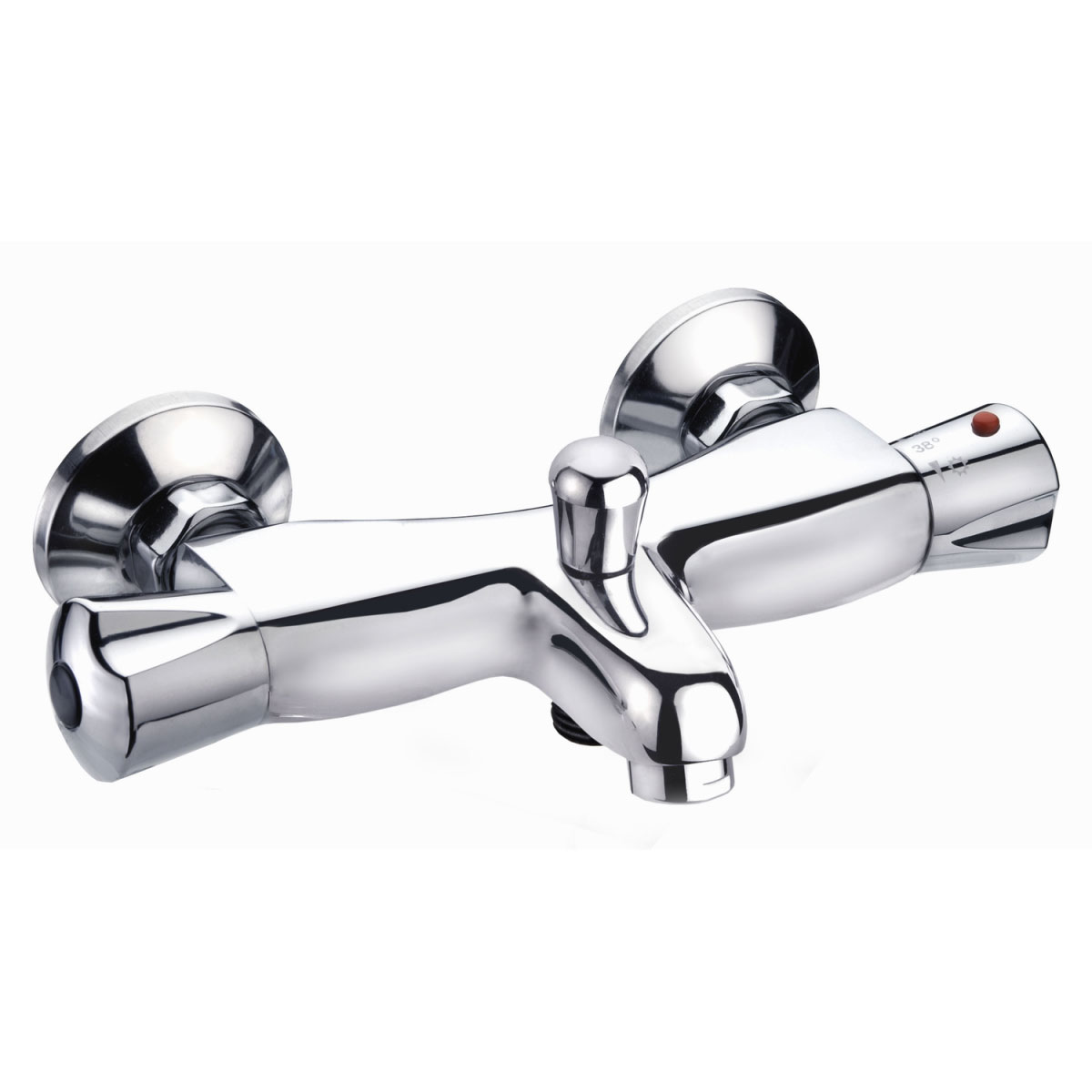 Cornat Badewannenarmatur Lao Thermostat Messing chrom