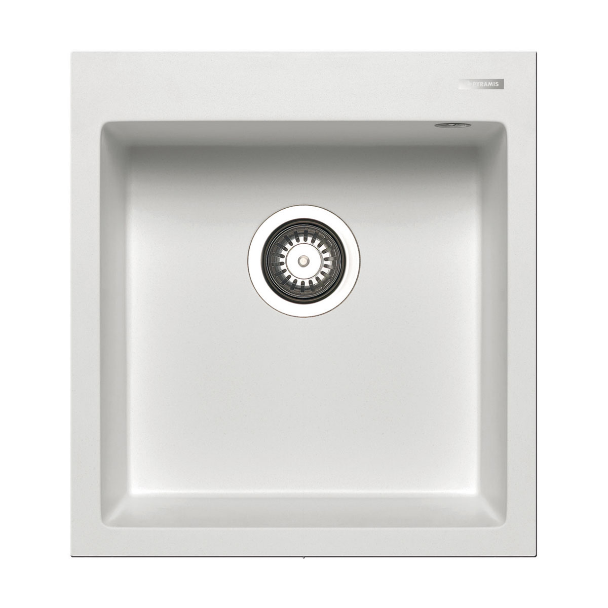 Pyramis  Einbauspuele ISTROS 46 x 50 cm 1B Pyragranite Snow Bild 1