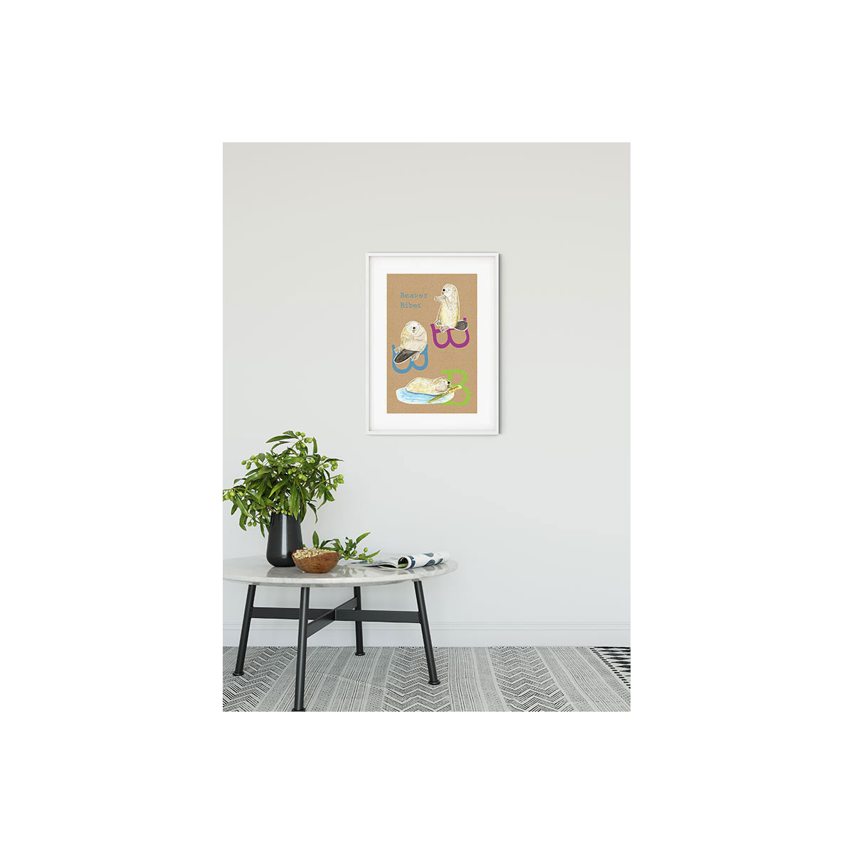 Komar  Wandbild ABC Animal B 30x40 cm