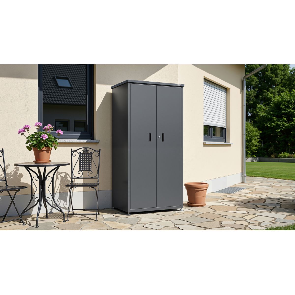 Weka Metall-Terrassenschrank Gary 2 groß
