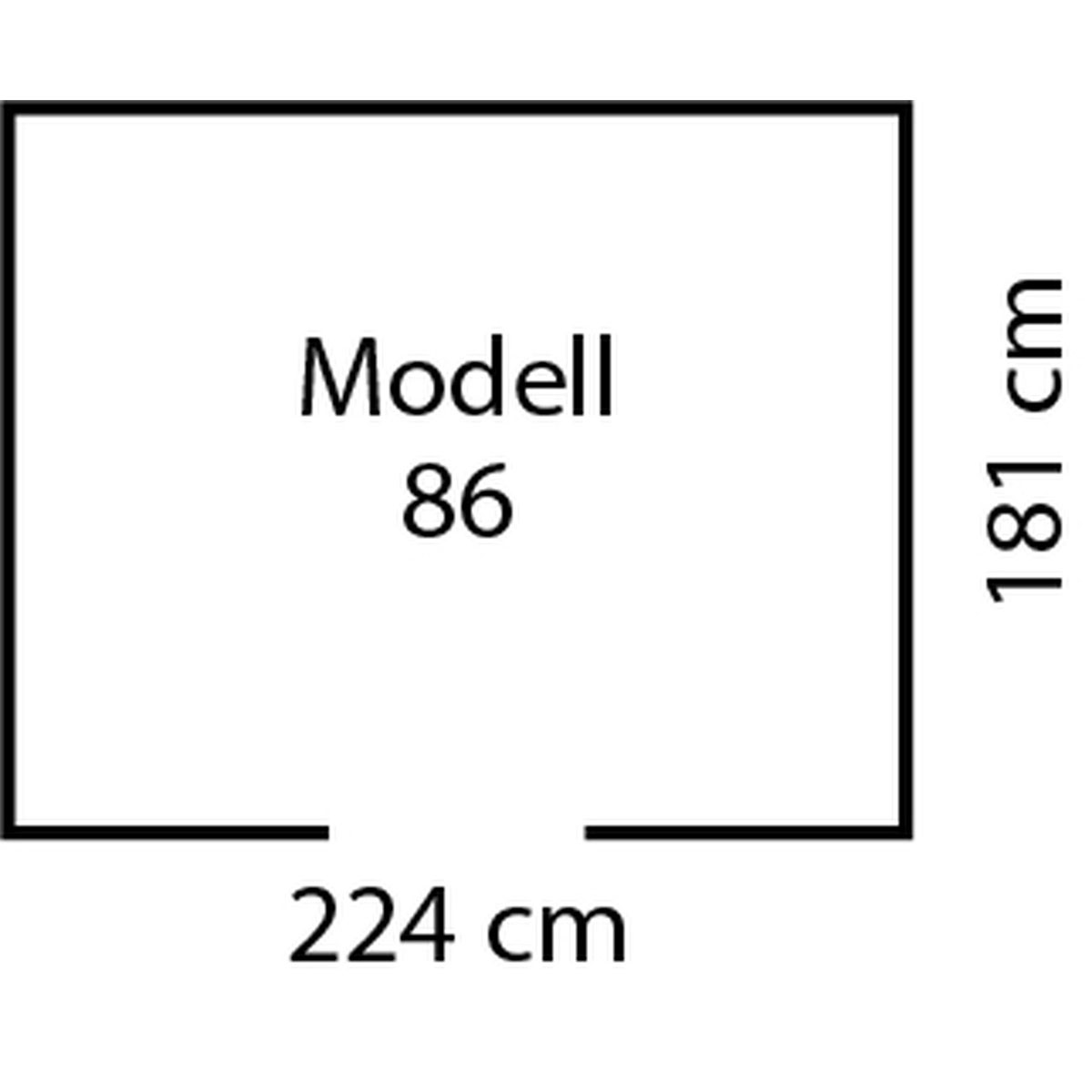 Pergart Gerätehaus Lübeck 4m² anthrazit matt Bild 7